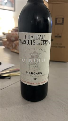 Rượu vang Rouge sec Château Marquis de Terme 1983 Pháp Bordeaux Margaux AOC Grand Cru
