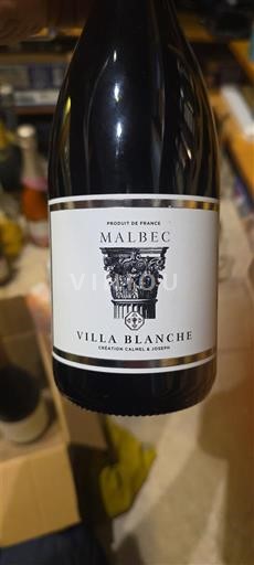 Wines Rouge sec Malbec Villa Blanche 2019 France Languedoc-Roussillon Pays d'Oc IGP