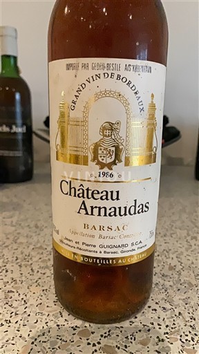 Bordeaux Barsac Château Arnaudas 1986