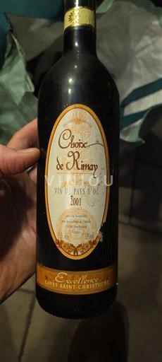Vinos Rouge sec Excellence Choix de Rimay 2001 Francia Languedoc y Rosellón País de Oc IGP