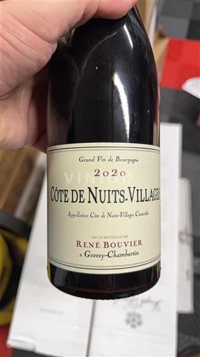 Burgundsko Côte de nuits villages René Bouvier 2020