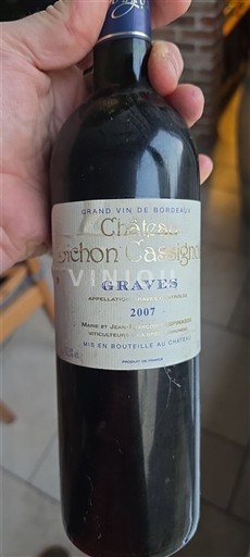 Burdeos Graves Château Gichon Cassignol 2007