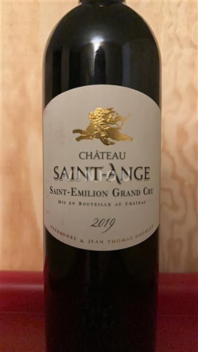 Viinit Rouge sec Château Saint-Ange 2019 Ranska Bordeaux Saint-Émilion Grand Cru AOC