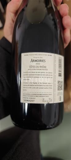 Rhônedalen Côtes du Rhône Réserve des Armoiries 2022