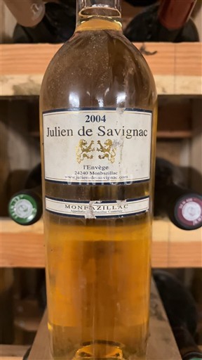 Vinhos Blanc liquoreux Julien de Savignac 2004 França Sudoeste Monbazillac AOC