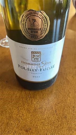 Burgundi Pouilly-fuissé Domaine Seve Terroir 2022