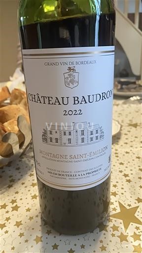 Bordeaux Montagne-saint-émilion Château Baudron 2022