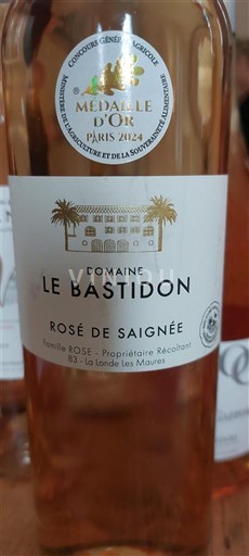 Rượu vang Rosé sec Rosé de Saignée Domaine Le Bastidon 2023 Pháp Provence Côtes-de-Provence AOC