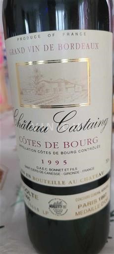 Bordéus Côtes-de-bourg Château Castaing 1995