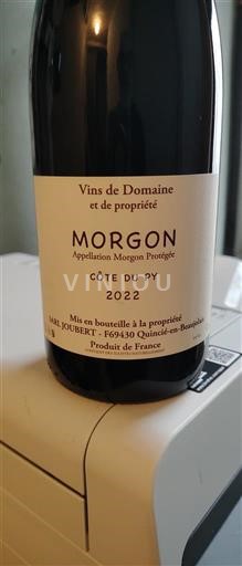 Beaujolais Morgon Joubert Côte du Py 2022