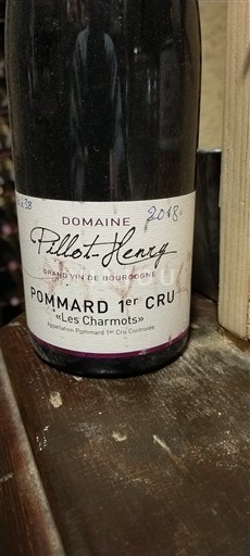 Borgoña Pommard Premier Cru Domaine Pillot-Henry Les Charmots 2018