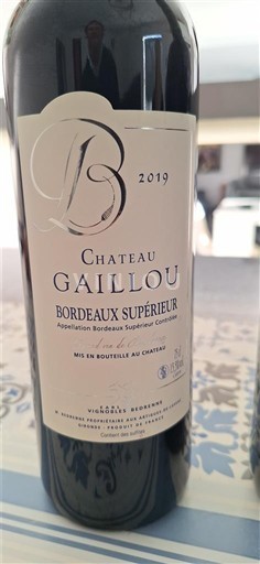 Bordeaux Bordeaux Supérieur Château Gaillou 2019