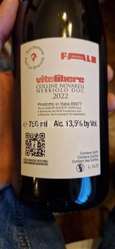 Wines Rouge sec Vitellibera Villa guelpa 2022 Italy Piedmont Colline Novaresi DOC