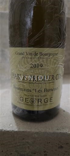 Burgundsko Chablis Premier Cru Domaine George Montmains 'Les Butteaux' 2019