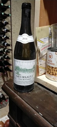 Bourgogne Meursault Château Génot-Boulanger Clos du Cromin 2018