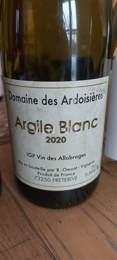 Alperna och Rhône-länderna Allobroges viner Domaine S Ardoisières Argile Blanc 2020