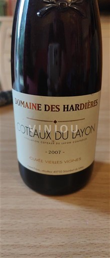 Dolina Loare Coteaux-du-Layon Domaine S Hardières Vieilles Vignes 2007