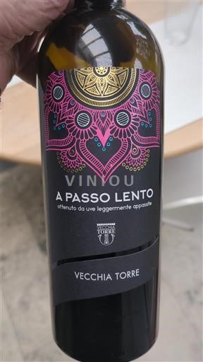 Vine Rouge sec A Passo Lento Vecchia Torre 2021 Italien Apulien Susumaniello Salento IGT