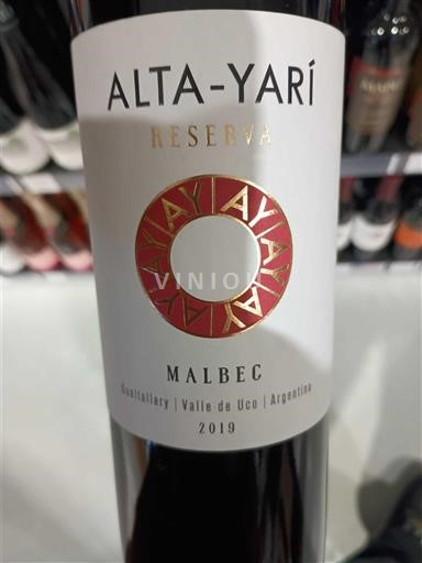Mendoza Valle de Uco Alta-Yari Reserva 2019