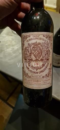 Bordeaux Pauillac Grand Cru Château Pichon-Longueville Baron 1998