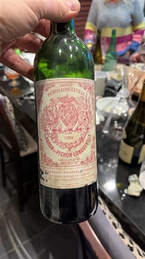 Bordeaux Pauillac Grand Cru Château Pichon-Longueville Baron 1998