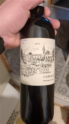 Bordeaux Margaux Château Rfort-Vivens Le Relais de Durfort-Vivens 2016