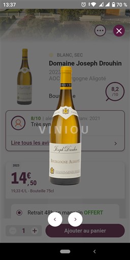 Bourgogne Bourgogne Aligoté Domaine Joseph Drouhin 2023