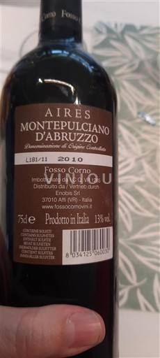 Abruzzo Montepulciano d'Abruzzo Fosso Corno Aires 2010