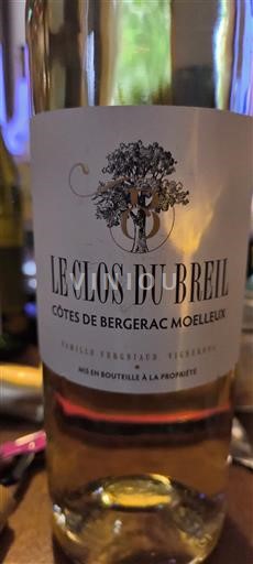 Rượu vang Blanc moelleux Le Clos du Breil 2023 Pháp Tây Nam Côtes-de-bergerac AOC