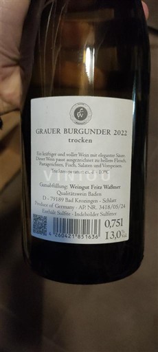 Baden No especificado Weingut Franz Waltner Grau Burgunder 2022