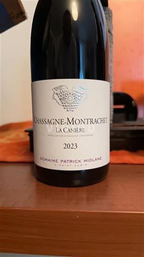 Vinos Rouge sec La Canière Domaine Patrick Miolane 2023 Francia Borgoña Chassagne-Montrachet AOC