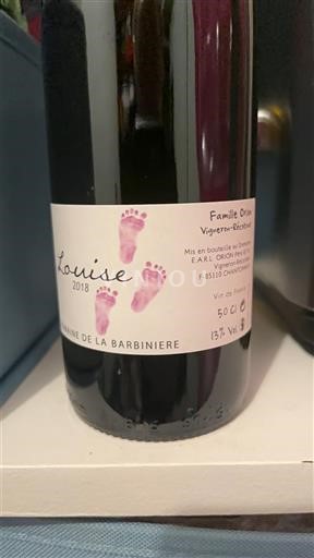 Dolina Loare Fiefs Vendéens Domaine La Barbinière Louise 2018
