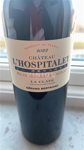 Languedoc La Clape Château L'Hospitalet Réserve 2022
