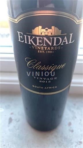 Kustområdet Stellenbosch Eikendal Vineyards Classique 2015