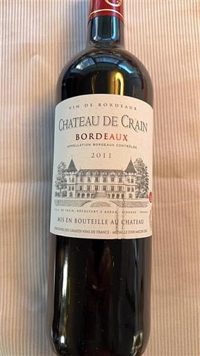 Bordeaux Château Crain 2011