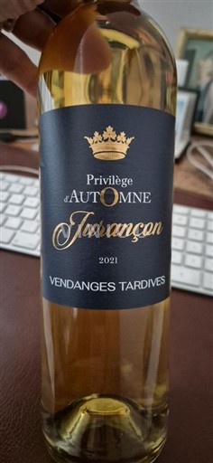 Sydvestfrankrig Jurançon Privilège d'Automne 2021