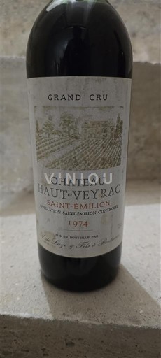 Bordeaux Saint-Émilion Grand Cru Château Haut-Veyrac 1974