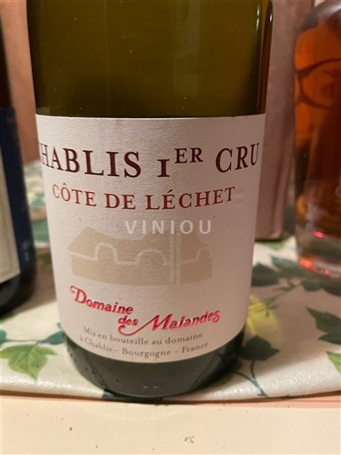 Burgundsko Chablis Premier Cru Domaine S Malandes Côte de Léchet 2018