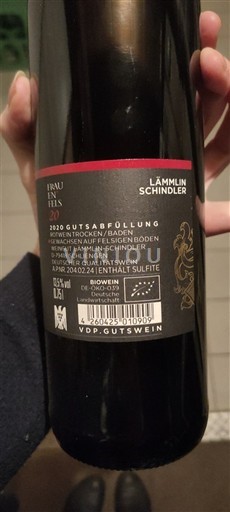 Baden Lämmlin-Schindler Frauenfels Cabernet Merlot 2020