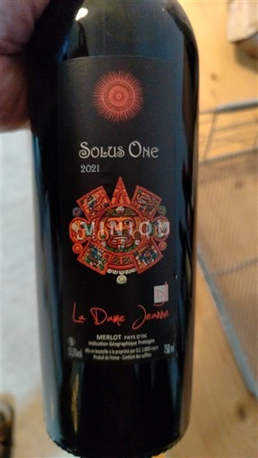 Vine Rouge sec Solus One La Dame Jeanne 2021 Frankrig Languedoc og Roussillon Pays d'Oc IGP