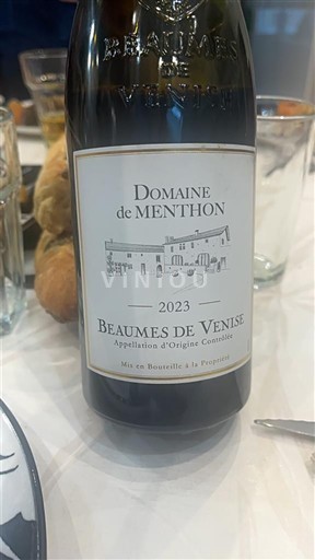 Rhône Valley Beaumes de Venise Domaine Menthon 2023