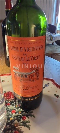 Burdeos Blaye-Côtes de Burdeos Château Le Virou Carmel d'Aiguevives 2019