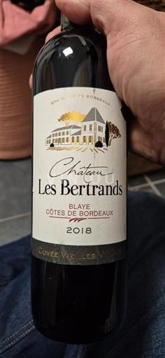 Bordeaux Blaye-côtes-de-bordeaux Château Les Bertrands Vieilles Vignes 2018