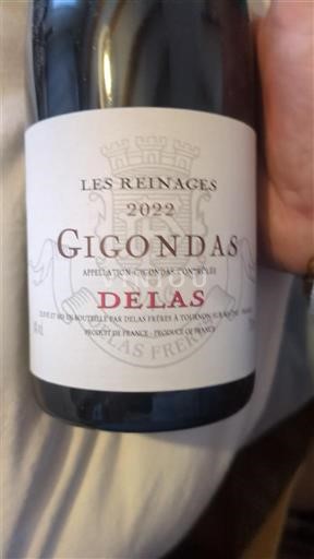 Rhônedalen Gigondas Delas Les Reinages 2022