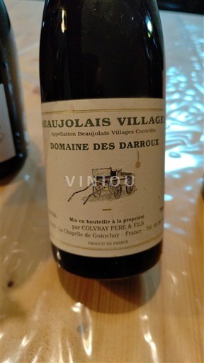 Beaujolais Beaujolais Villages Domaine S Darroux 1996
