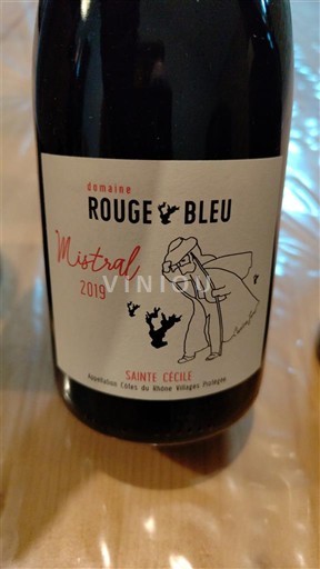 Rhône-dalen Côtes-du-Rhône-Villages Domaine Rouge-Bleu Mistral 2019