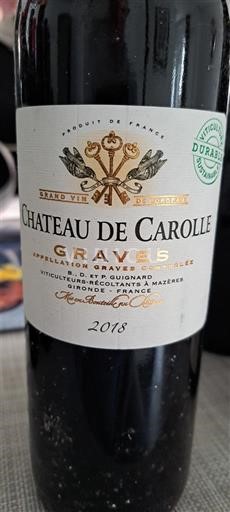 Bordeaux Graves Château Carolle 2018