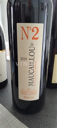 Vinos Rouge sec N°2 Maucaillou 2019 Francia Burdeos Moulis-en-Médoc AOC