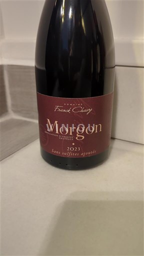 Beaujolais Morgon Domaine Franck Chavy Sans sulfites ajoutés 2023