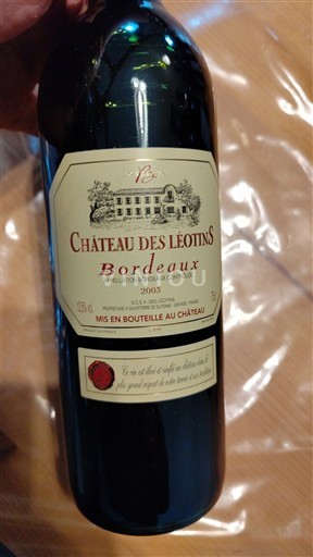 Burdeos Bordeaux Château S Léotins 2003